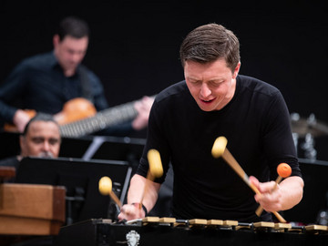Percussionist Martin Grubinger at a concert in the Carlshütte
