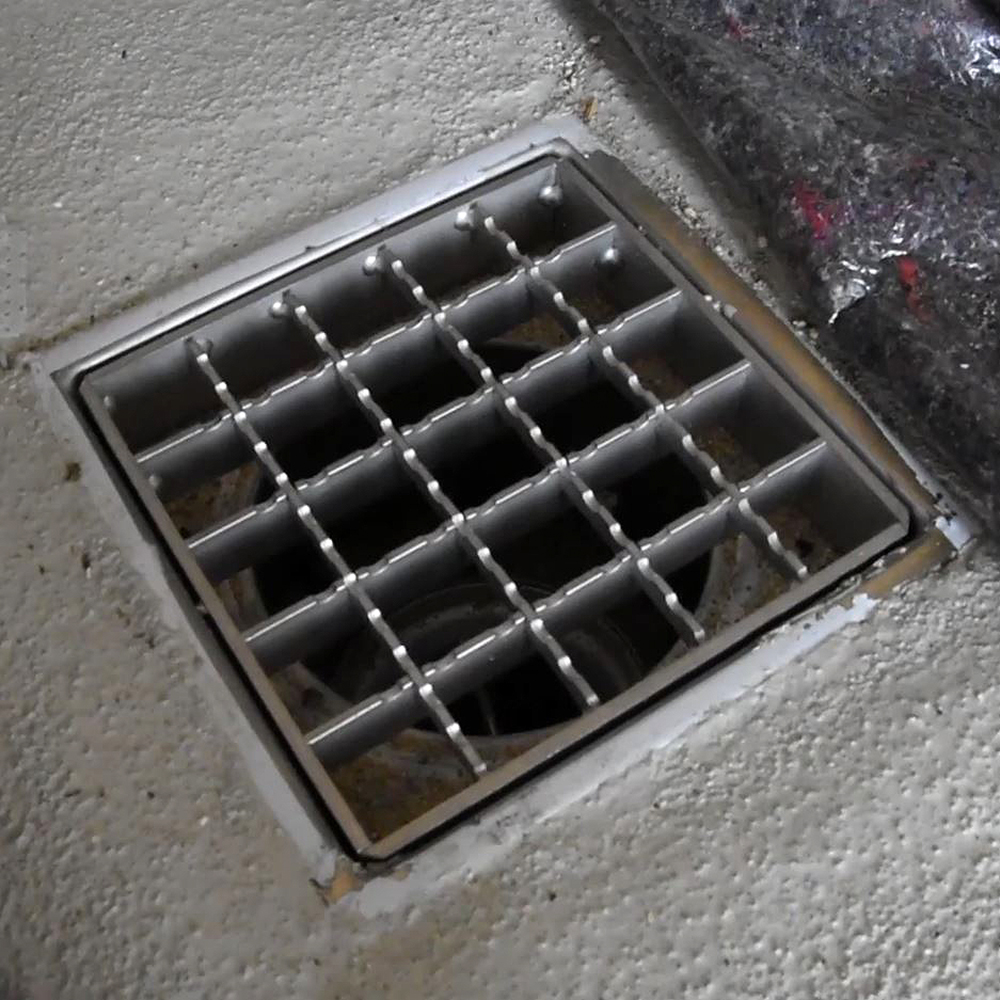 ACO floor drain in the butcher's shop