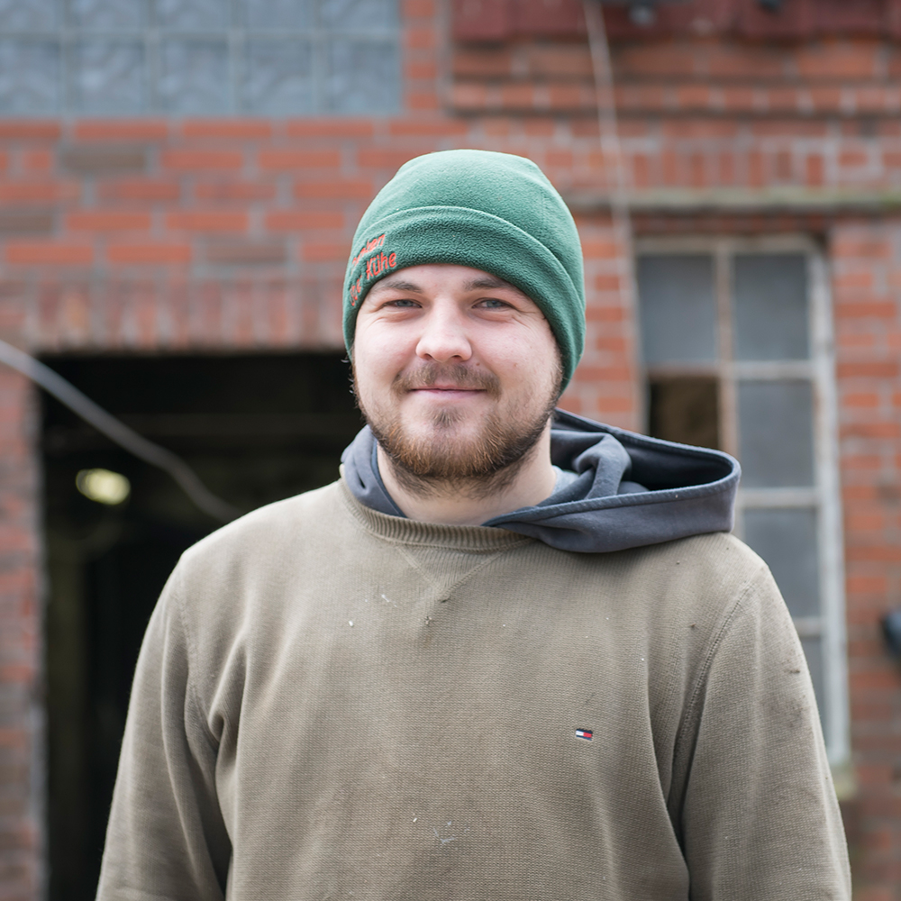 Tobias Carstens on his farm