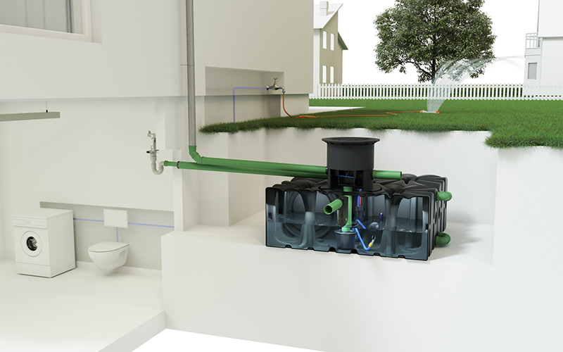 Rain4me flat tank for rain water usage