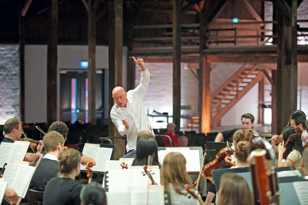 Probe der Orchesterakademie des Schleswig-Holstein Musikfestivals mit Christoph Eschenbach